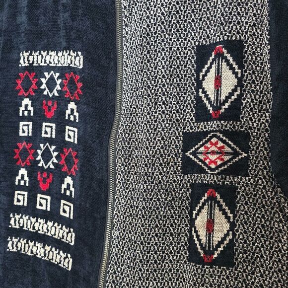 Chicos Design Womens Black Shacket 1 US Sm Full Zip Aztec‎ Tribal Southwestern - Picture 3 of 10